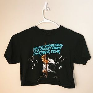 AMERICAN APPAREL Cropped Graphic Band Tee